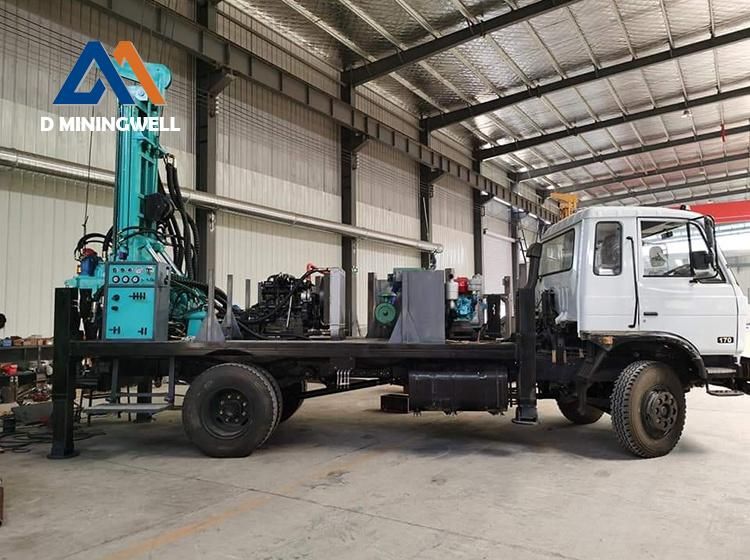 Factory Wholesale Truck Mounted Water Well Drilling Rig with Air Compressor