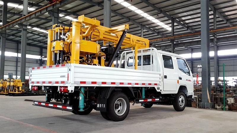 200 M Mobile Mud Pump Trailer Mounted Water Well Drilling Rig Geological Core Drilling Rig