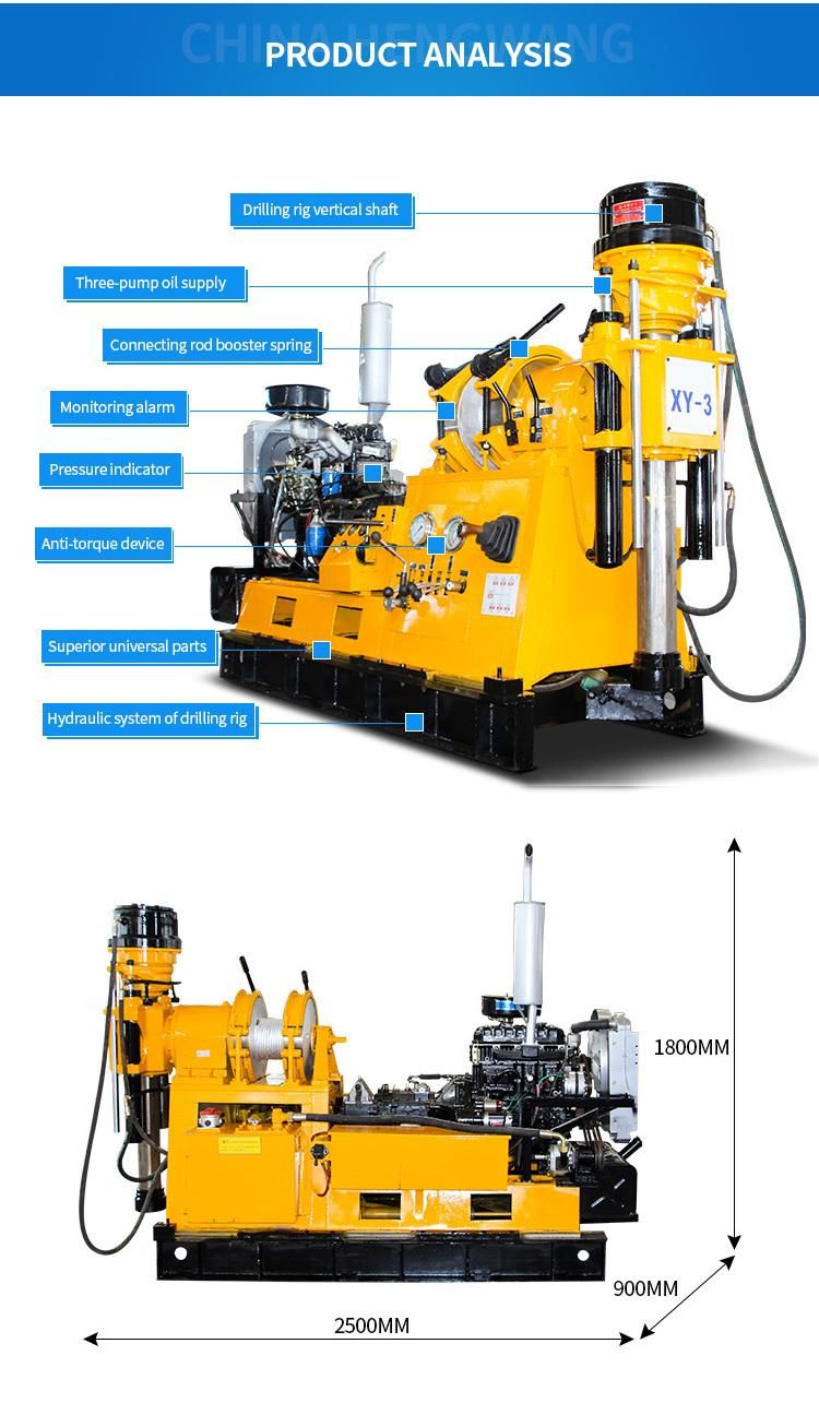 Xy-3 China Mobile Mining Water Well Core Drilling Rig