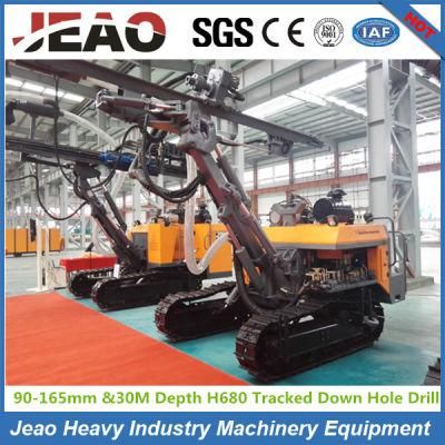 H680 Crawler Hydraulic Down Hole Drilling Rig (90-165mm &amp; 30M Depth)