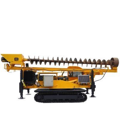 Factory Price Hydraulic Guardrail Foundation Pile Driver Crawler 360-6 Long Screw Economical Water Well Pile Driving Machine
