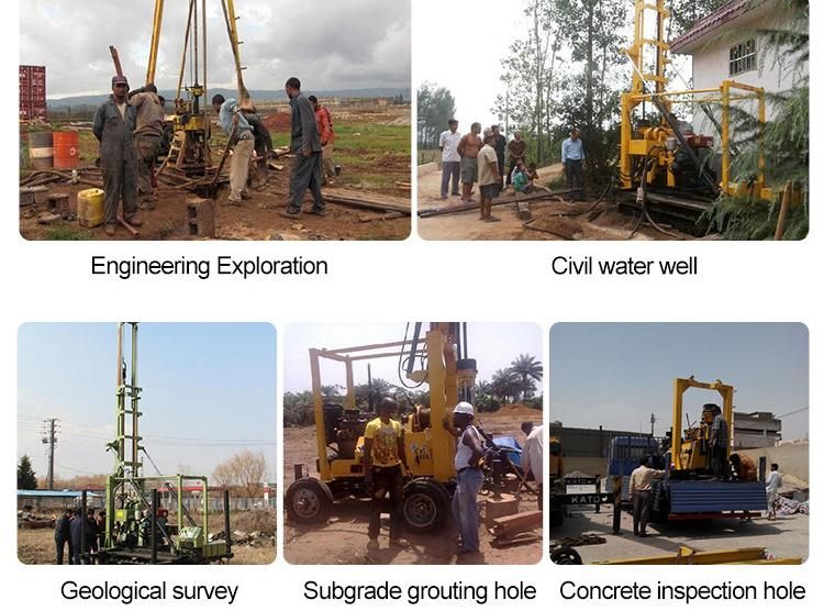 Best Sell Water Drilling Machine Weight 620kg Hydraulic Drilling Rigs Drilling Depth 190m Core Drilling Rig for Small Grouting Holes