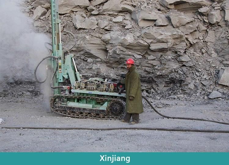 Portable Rotary Blast Hole Rock Crawler Mounted Drill Rig