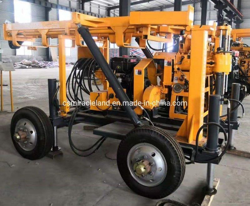 Trailer Mounted Hydraulic Geotechnical Investigation Core Drilling Rig with Hydraulic Tower