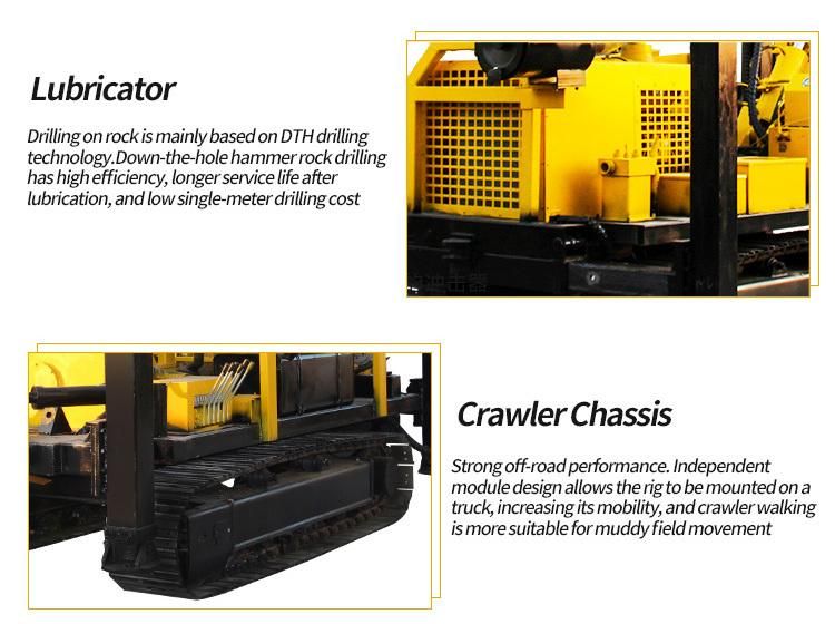 Crawler Air DTH Hammer Rock Hydraulic Water Well Drilling Rig