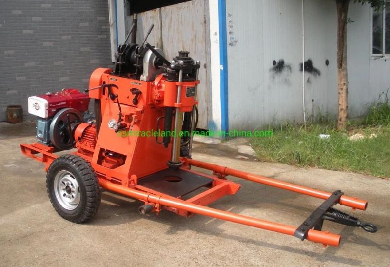 Portable Trailer Mobile Hydraulic Core Drilling Rig (150m)