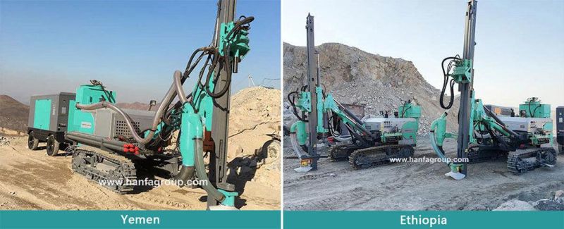 Hf25 (K) 25m Crawler DTH Drilling Rig for Open Use