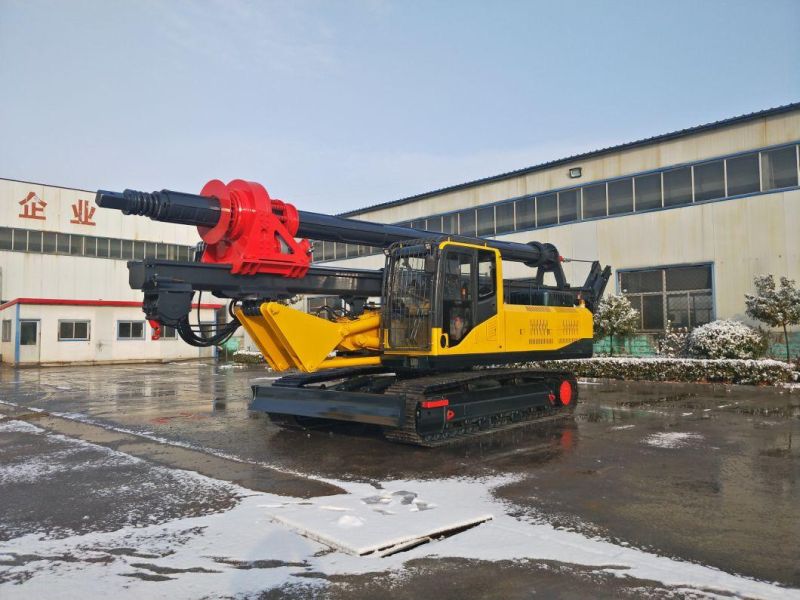 25m Deep Rotary Hydraulic Water Well Drilling Rig Machine for Mud and DTH Borehole Drilling
