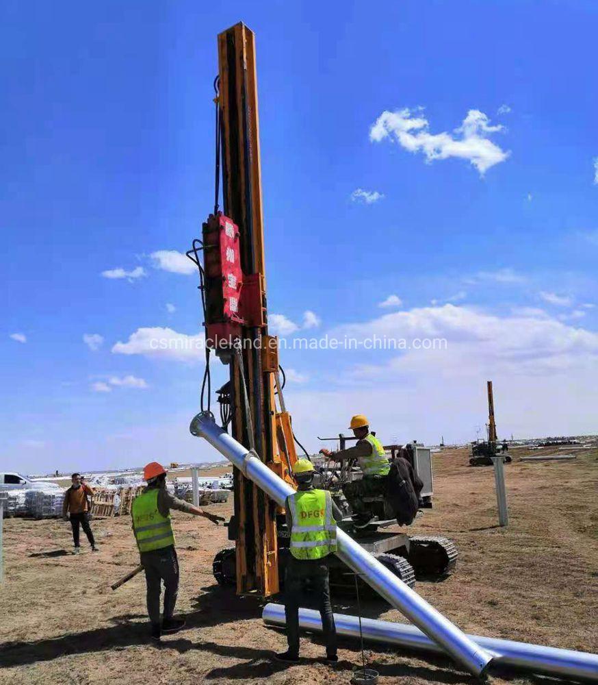 Crawler Mounted Solar Hammer Pile Driver
