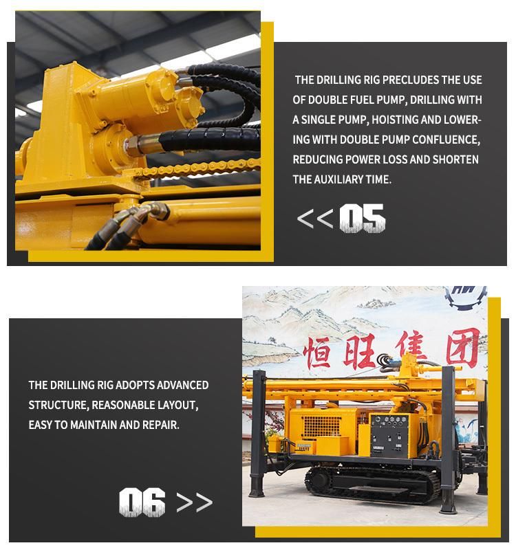 300 Meters Equipment Pneumatic Air Deep Water Well Drilling