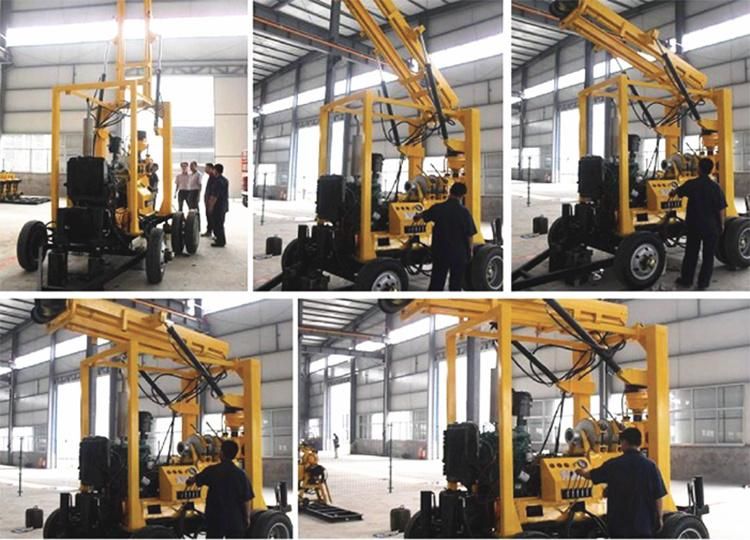 300m Water Well Trailer Mounted Mining Drilling Rig Machine