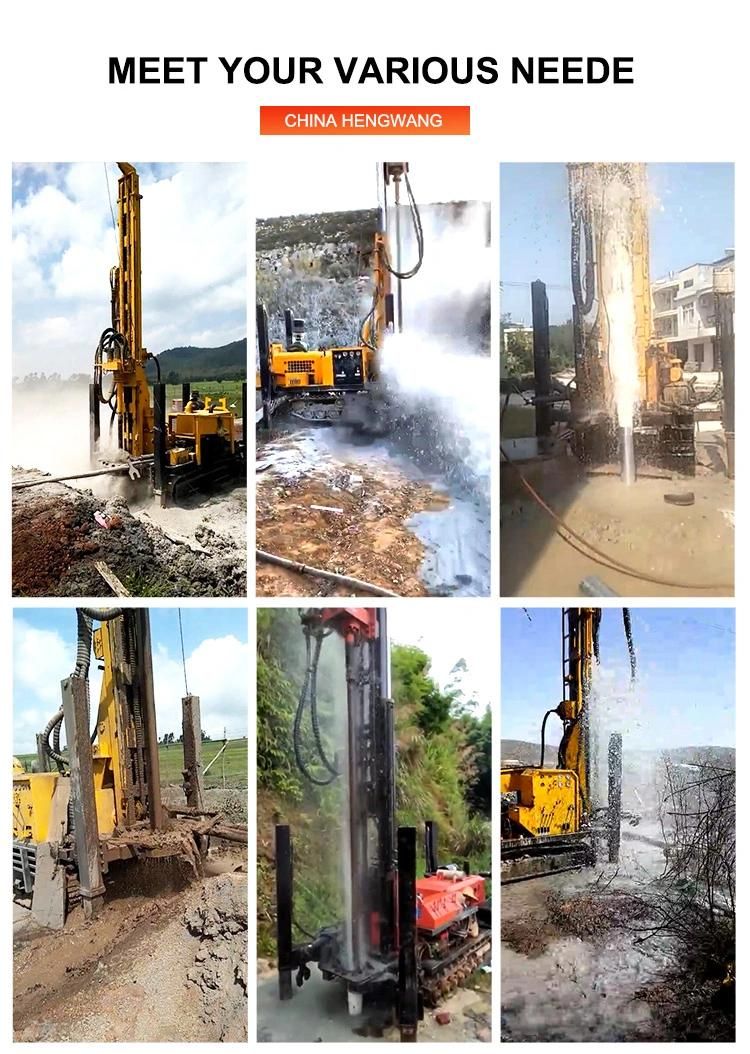 Pneumatic Air 300m Borehole Water Well Drilling Rigs for Sale