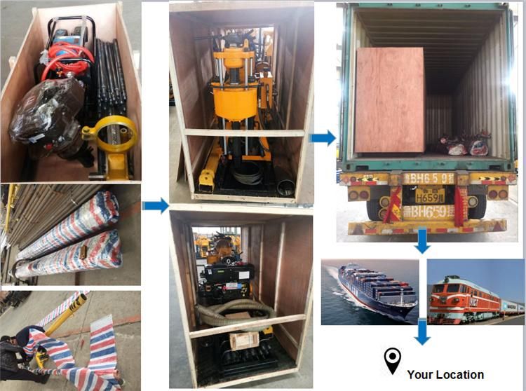 Factory Wholesale Price Trailer Rotary Rock Core DTH Drill Machine Hydraulic Water Well Drilling Rig