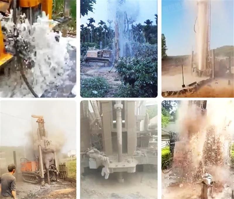 Construction Water Drilling Rig Machine Borehole Hydraulic Crawler Rock Borehole Drilling Machine Digge for Sale Trailer