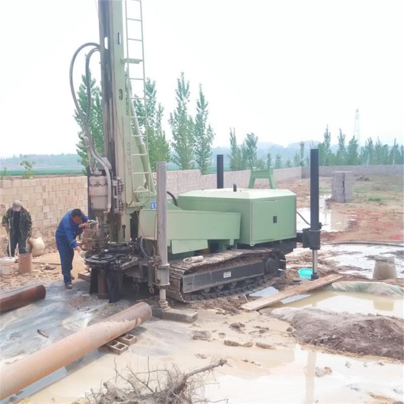 High Quality Portable Deep Water Well Rotary Crawler Drilling Rig with Air Compressor for Sale in Dubai