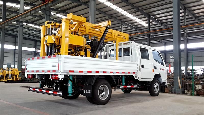 600m Portable Water Well Drilling Rig with Wheels Mounted