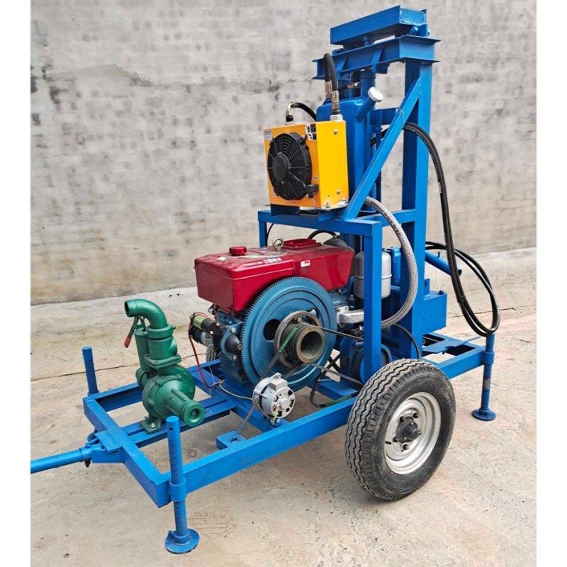 Diesel 130m-150m Borehole Machine for Sale Equipment Portable Well Drilling Rig with Good Price