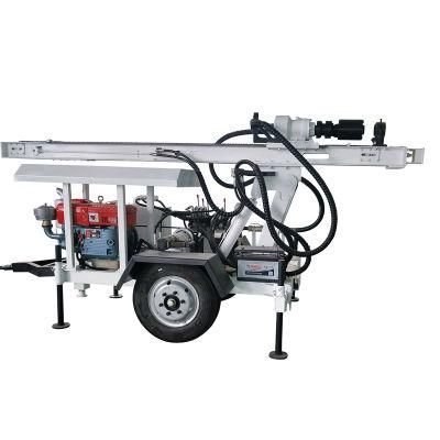 120m Depth Hydraulic Trailer Borehole Drilling Machine Rig