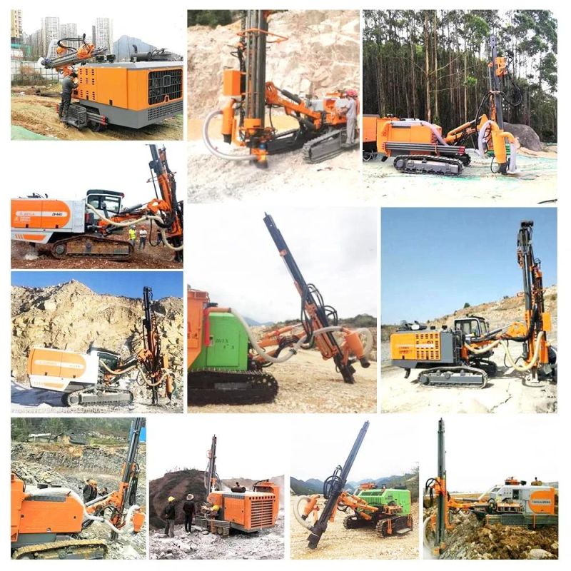 Engine Power 191 Kw DTH Surface Drill Rig with Automatic Drill Pipe Handling System