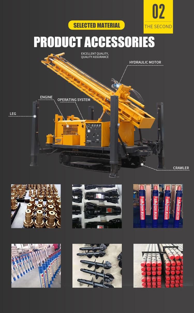 400m Steel Crawler Deep Borehole Water Well Drilling Rig Machine for Sale