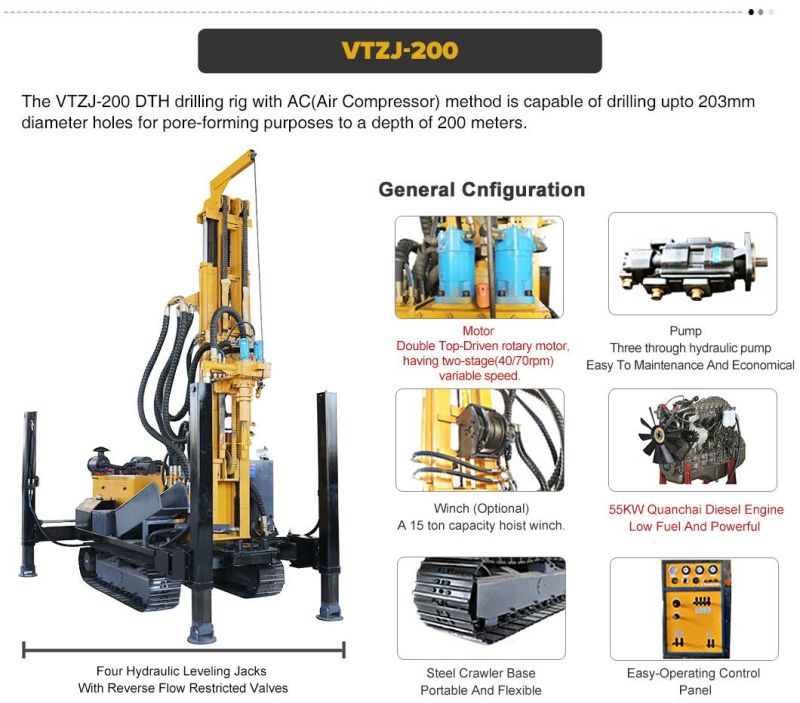 100m 300m 500m Water Well Drilling Rig Machine Equipment Factory Deep Water Well Drilling Rig Machine for Sale