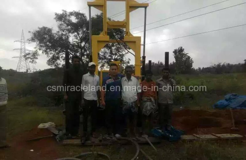 200m Deep Crawler Mounted Hydraulic Water Well Borehole Drilling Equipment with Mud Pump (YZJ-200Y)
