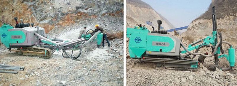 Hfg-54 80-138mm Drilling Diameter Crawler Automatic Mine Blasting Integrated DTH Surface Drill Rig