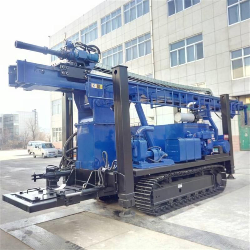 High Quality Portable Deep Water Well Rotary Crawler Drilling Rig with Air Compressor for Sale in Dubai