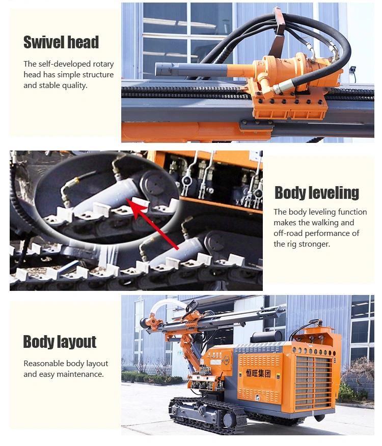 Air Compressor 30m Deep Borehole Drill Rig DTH Machine