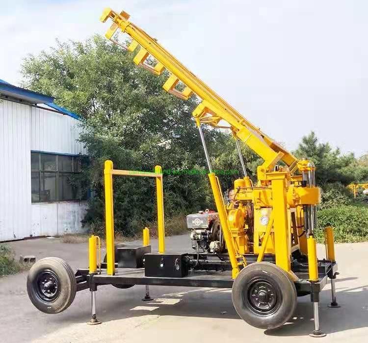 Trailer Mounted Hydraulic Geotechnical Investigation Core Drilling Rig with Hydraulic Tower