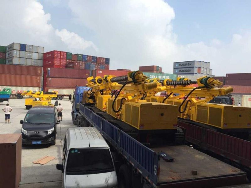 High Effciency Solar Power Photovoltaic Crawler Ground Drilling Pile Driver for Screw