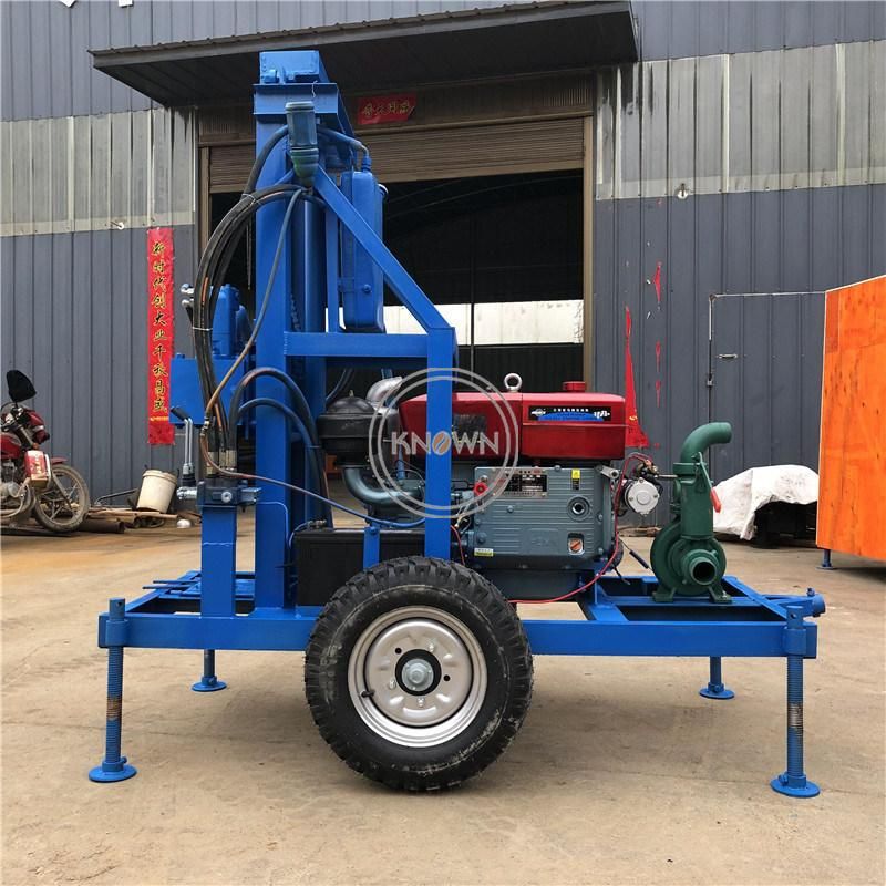 Portable Machine Well Drilling 100m Diesel Water Well Drilling Machine Electric Diesel Engine Water Well Drilling Machine Hydraulic Mine Drilling Rig