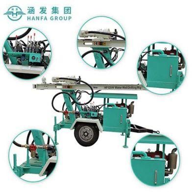 Hf120W Water Well Drilling Rig 120m Depth Rotary Drilling Rig