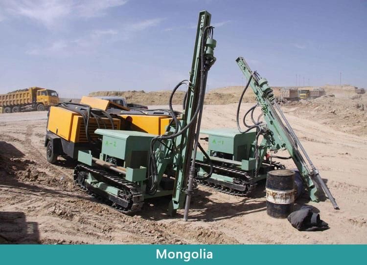 Portable Rotary Blast Hole Rock Crawler Mounted Drill Rig