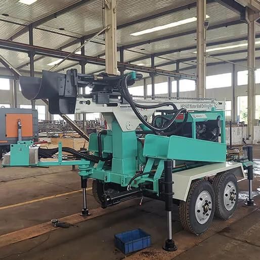 Hf510t Multi-Funcational Trailer Type Water Well Drilling Rig