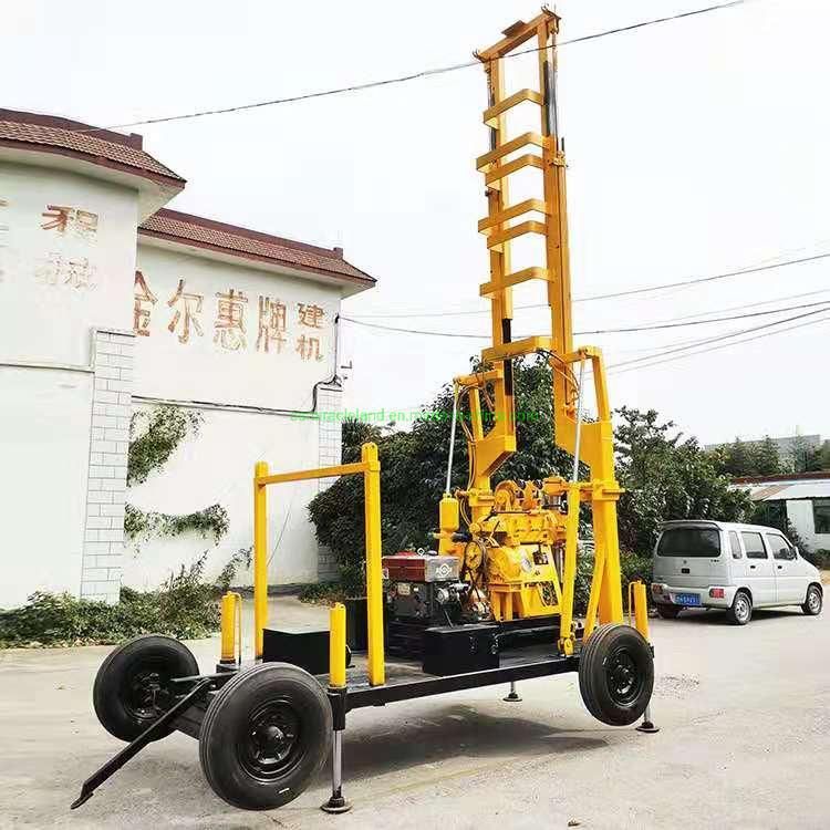 Trailer Mounted Hydraulic Geotechnical Investigation Core Drilling Rig with Hydraulic Tower