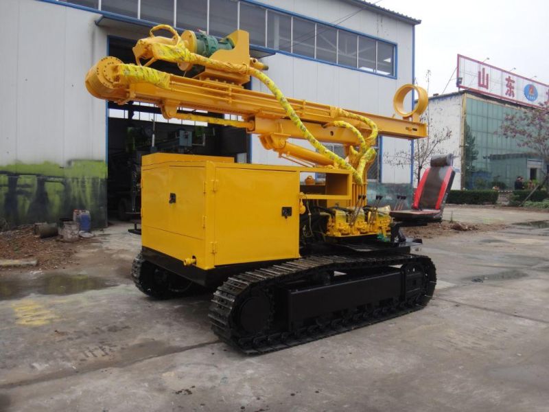 High Effciency Solar Power Photovoltaic Crawler Ground Drilling Pile Driver for Screw
