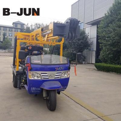 Tricycle-Mounted Hydraulic Core Drilling Rig 200m Rotary Core Drilling Rig