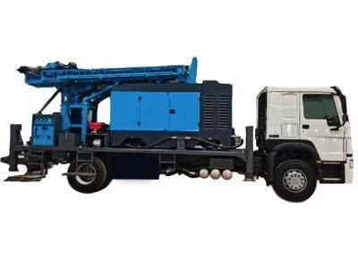 100 200 300m water well drilling rig truck mounted air compressor mud pump drill rig