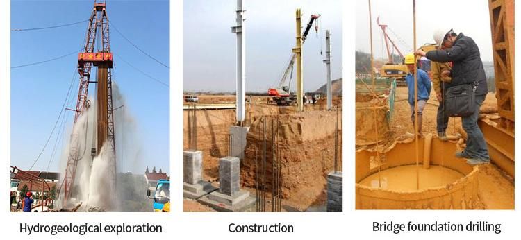New Popular 2m Drill Mast Water Well Borehole Drilling Rig Machine 160m Drilling Depth Pneumatic Drill Rig with Price