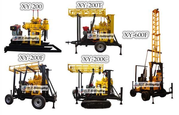 Portable 200m Hydraulic Crawler Rotary Water Bore Well Core Mining Drill Rig