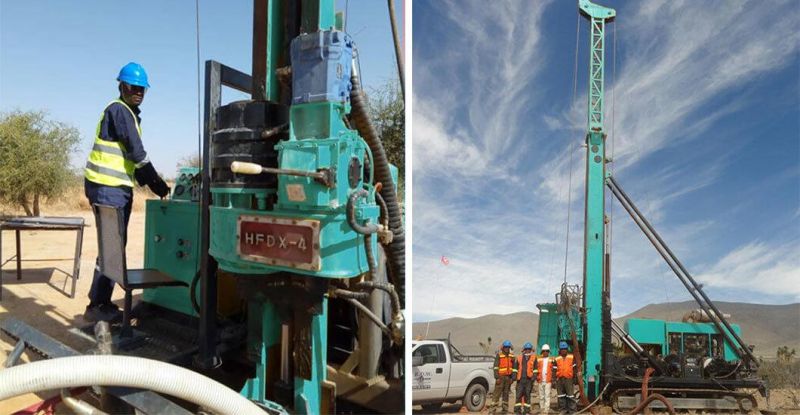 Hfdx-4 Diamond Core Drill Rigs with Large Diameter of Spindle Hole