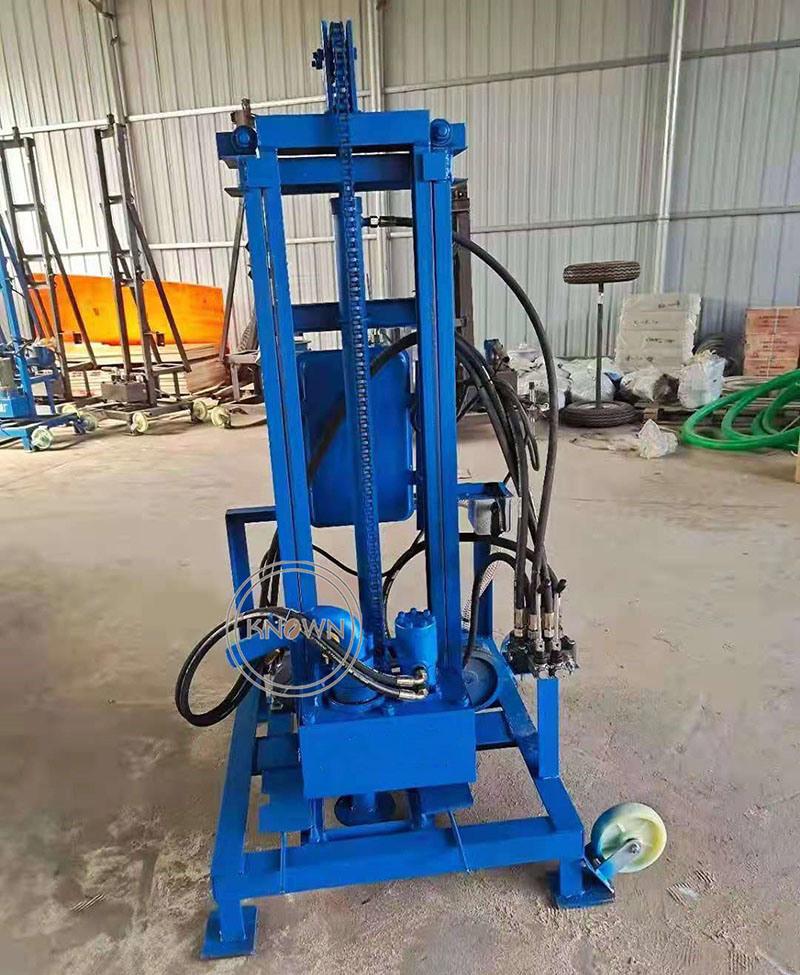 Electric Hydraulic Water Well Drilling Rig Machine Portable Deep Well Borehole Mine Drill Rig Machine with Drilling Rod Head