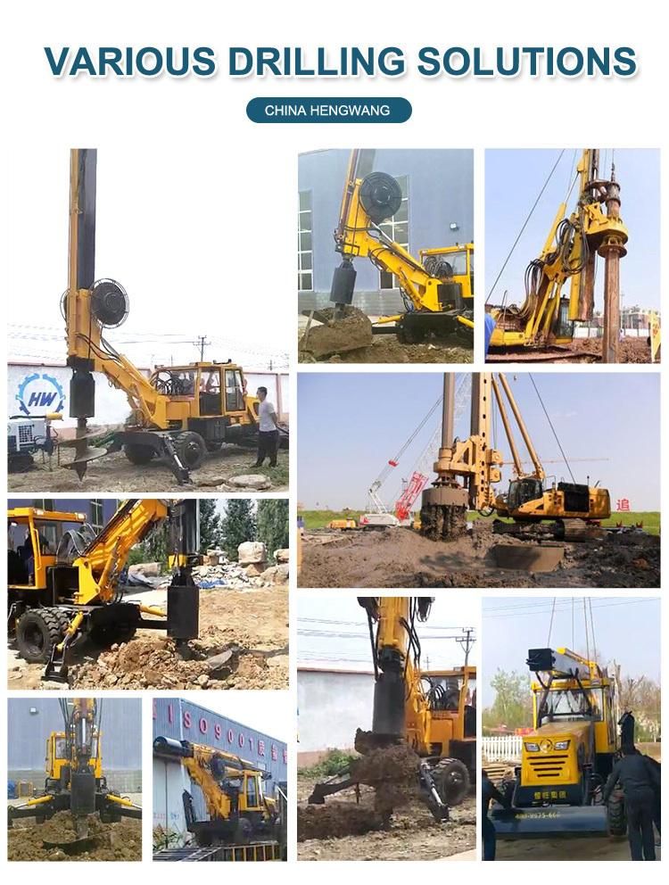 15 M Wheel Rotary Excavator / Small Rotary Excavator Rotation 180 Degree