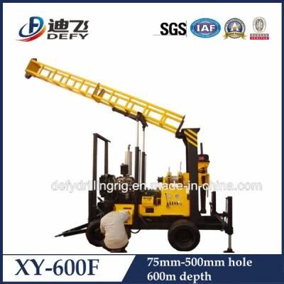 2022 Hot Sale 600m Trailer Mounted Borehole Drilling Machine