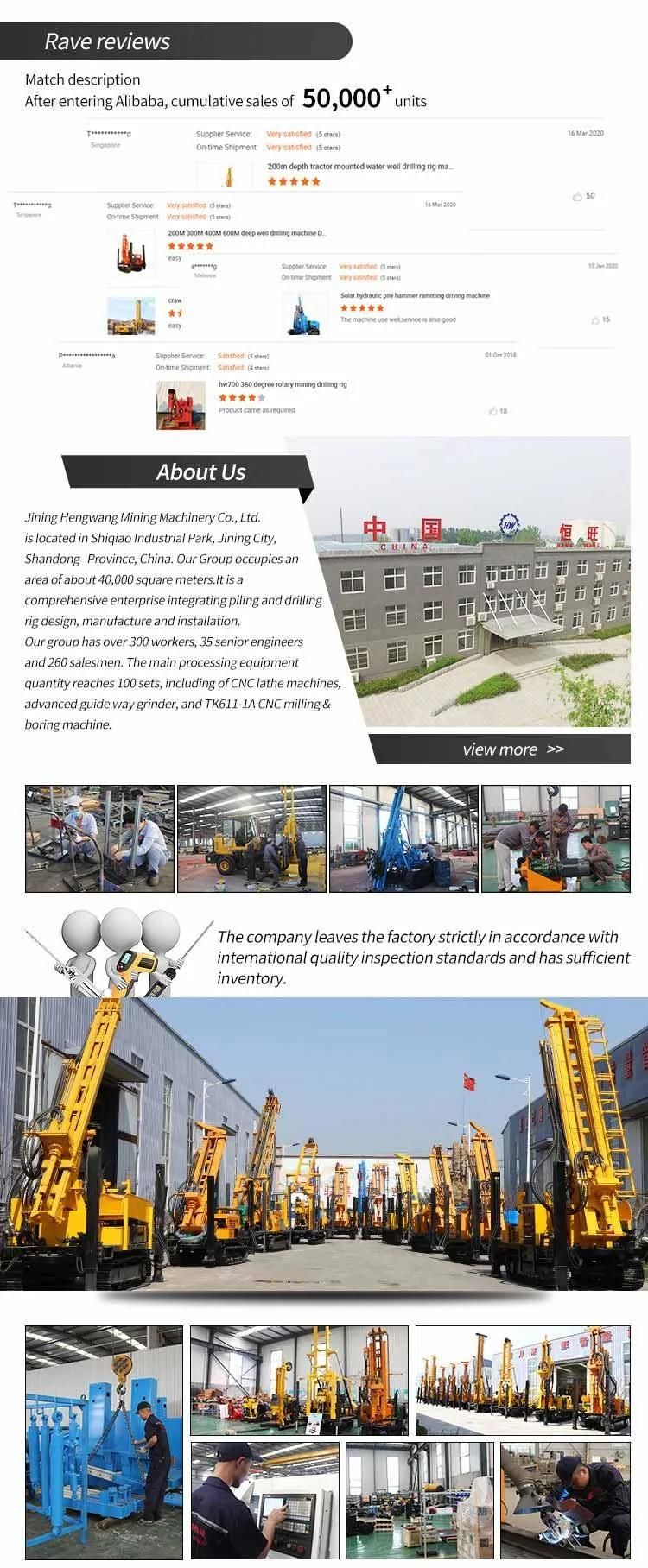 Huge Discount 180m Depth Pneumatic Depth Hard Rock Drilling Rig