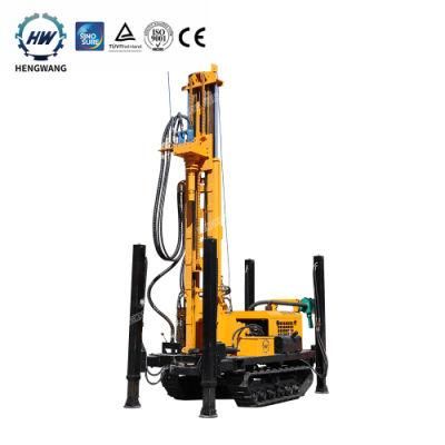 Crawler Vertical Impact Water Drilling Rig with Air Compressor