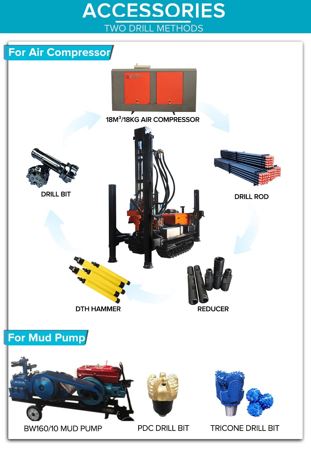 Crawler-Mounted Hydraulic Water Well Drilling Rig