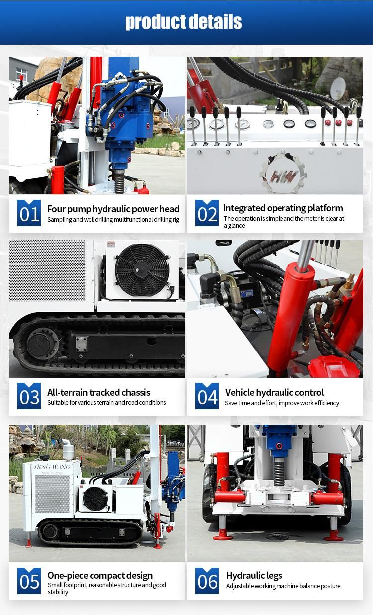 Small Sampling Soil Core Drilling Crawler Environment Sampling Rig