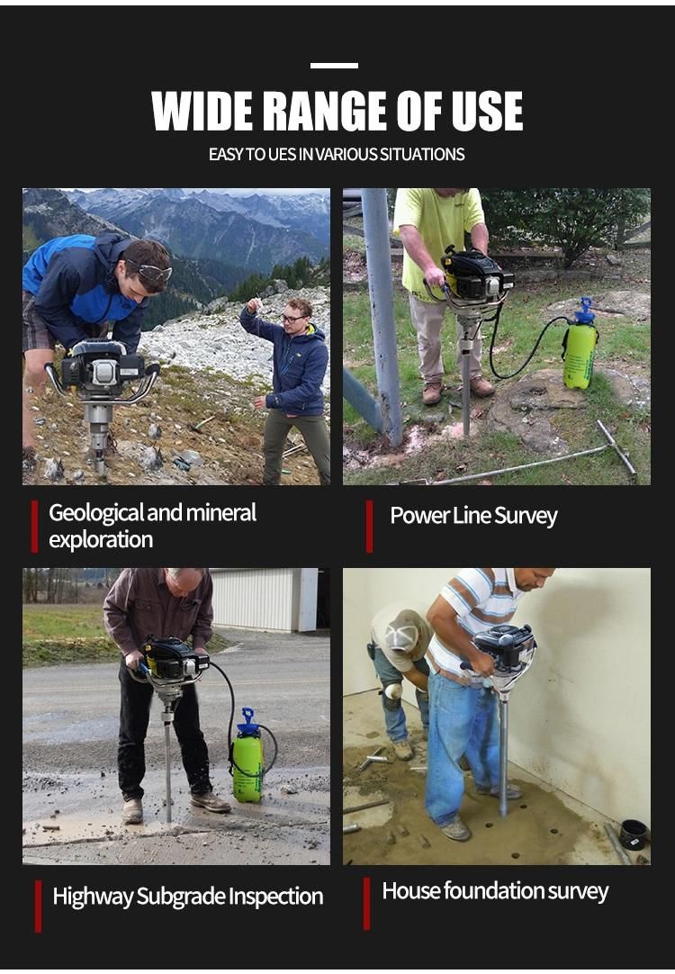 Hydraulic Gasoline Engine Geological Core Sample Drilling Rigs